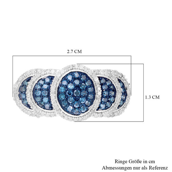 Blauer und wei&szlig;er Diamant-Ring - 1 ct. image number 5