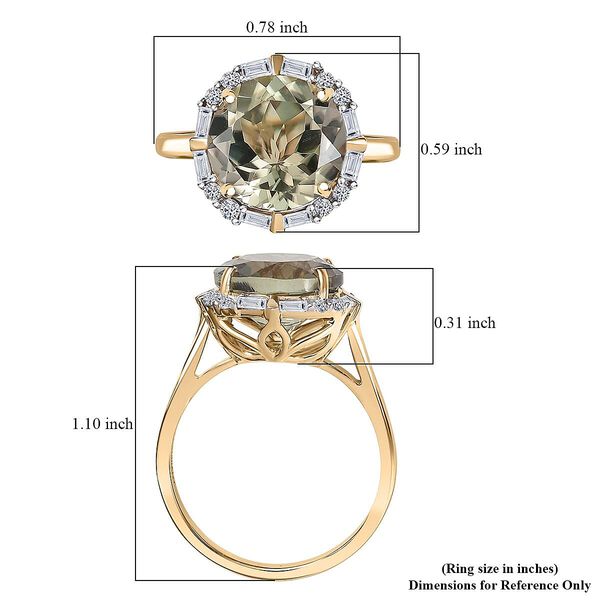 LUXURIANT DIAMOND - AAA Turkizit, Lab Grown Diamant Ring 417 Gold (Gr&ouml;&szlig;e 20.00) ca. 5,32 ct image number 5
