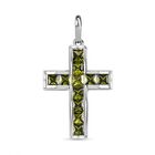 Peridot Zirkonia Kreuz Anhänger 925 Silber ca. 2.45 ct image number 0