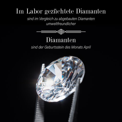 LUXURIANT DIAMOND- SGL zertifizierte VS-GH Labor Diamant Ohrringe in vergoldetem Silber - 0,50 ct. image number 11