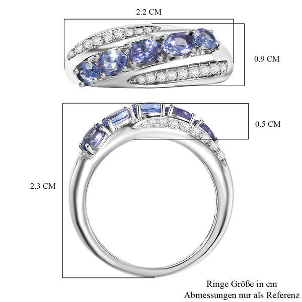D'Joy Tansanit und Zirkon Ring - 1,14 ct. image number 7