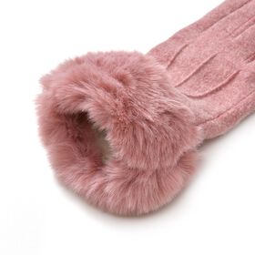 Kaschmirhandschuhe mit Touchscreen-Kompabilit&auml;t, Rosa