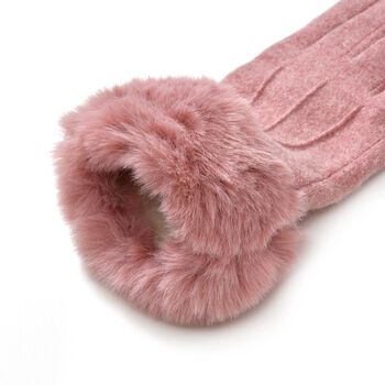 Kaschmirhandschuhe mit Touchscreen-Kompabilit&auml;t, Rosa