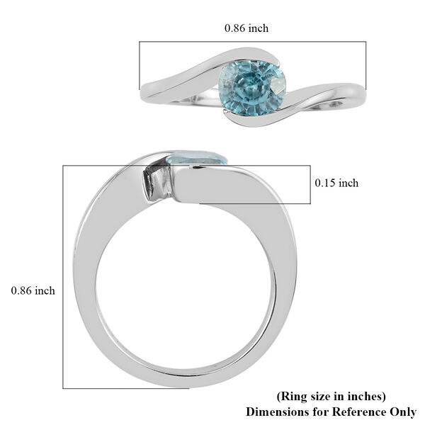 Kambodschanischer blauer Zirkon-Ring - 1,10 ct. image number 7