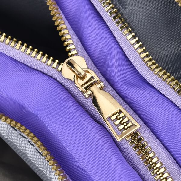 Multifunktionale RFID-gesch&uuml;tzte Nylon G&uuml;rteltasche mit Schnellverschluss, 36x4x13cm, Lavendel image number 6