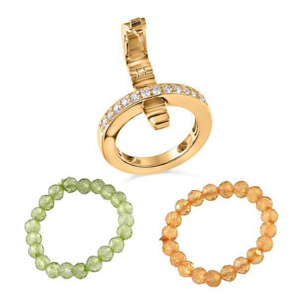 EverTrue Zirkonia, Citrin und Peridot Ring image number 6