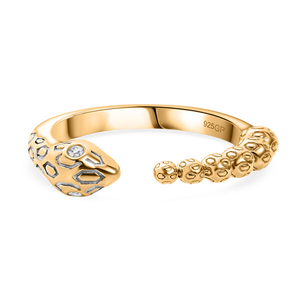 GP Trifono Kollektion- Schlangen Diamantakzenten und Kanchanaburi blauer Saphir zweifarbiger Ring image number 0