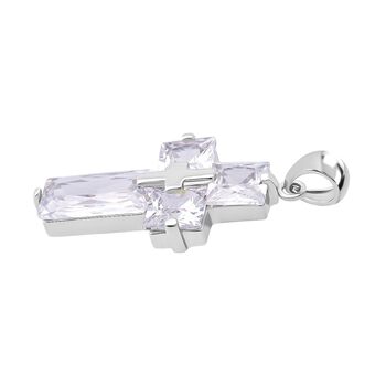 Lustro Stella wei&szlig;er Zirkonia Kreuz Anh&auml;nger