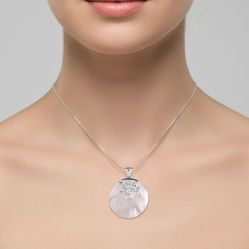 Perlmutt Anh&auml;nger 925 Silber Standard