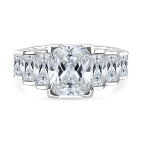 LUSTRO STELLA weißer Zirkonia Half-Eternity-Ring