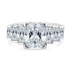 Lustro Stella Weißer Zirkonia Ring 925 Silber rhodiniert (Größe 18.00)