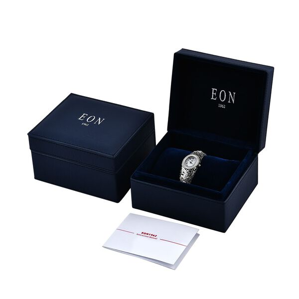 Royal Bali Kollektion - EON 1962 Armreif mit Schweizer Uhrwerk Armbanduhr, wasserdicht, 19 cm image number 7