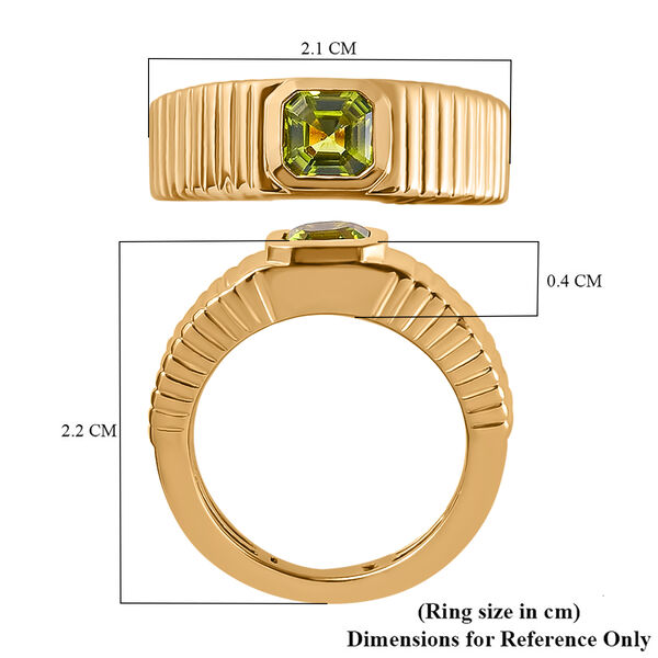 Natürlicher Peridot Ring 925 Silber vergoldet  ca. 0,68 ct image number 7