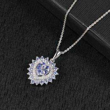 D'Joy Tansanit Anh&auml;nger mit 50cm Kette - 1,68 ct.
