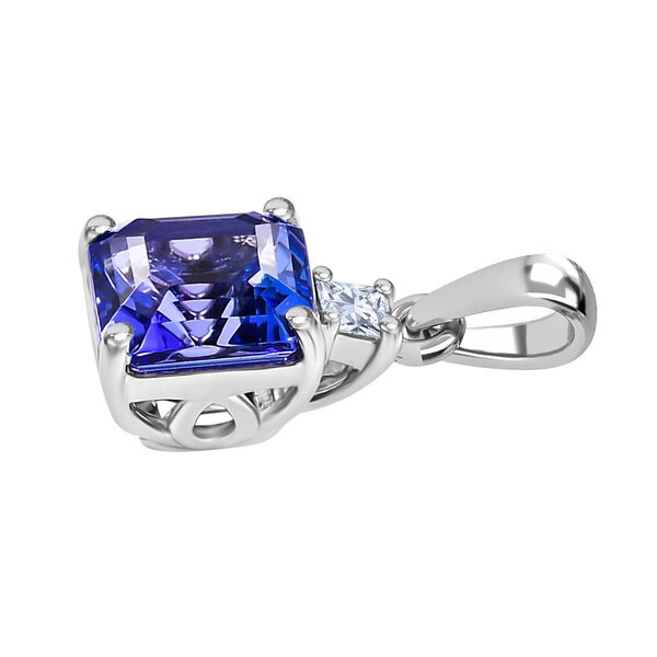 RHAPSODY AAAA Tansanit und VS Diamant Anh&auml;nger in 950 Platin - 2,06 ct. image number 4