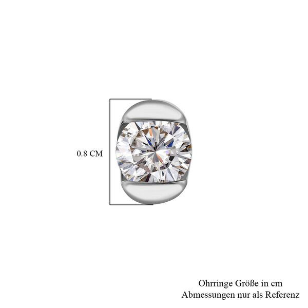 Moissanit Ohrringe, ca. 0,88 ct. image number 5