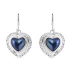 Blau Mabe Perle Ohrringe 925 Silber Standard 4.56 ct