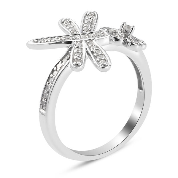 Diamant Ring 925 Silber Platin-Überzug image number 5