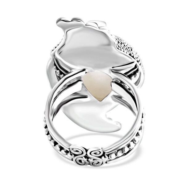 Royal Bali - Perlmutt, Ilakaka Rosa Saphir (Fissure gefüllt) Ring 925 Silber (Größe 17.00) image number 4