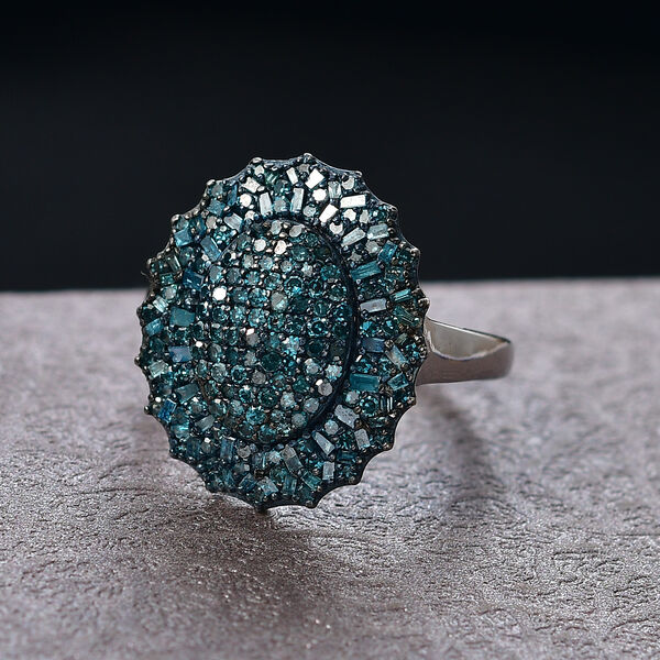 D'Joy blauer Diamant Ring - 1,08 ct. image number 2