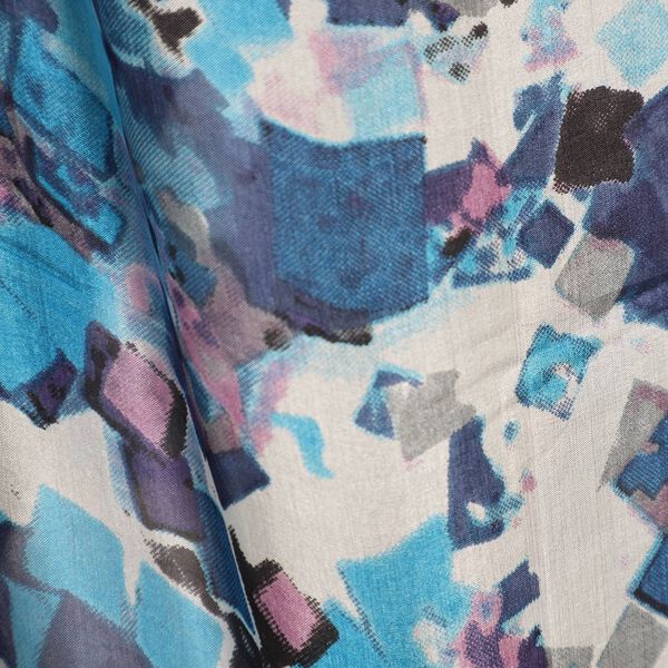 100% Maulbeerseide Shirt, Einheitsgröße Blau image number 4