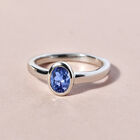 Tansanit-Ring, 925 Silber platiniert  ca. 0,73 ct image number 1