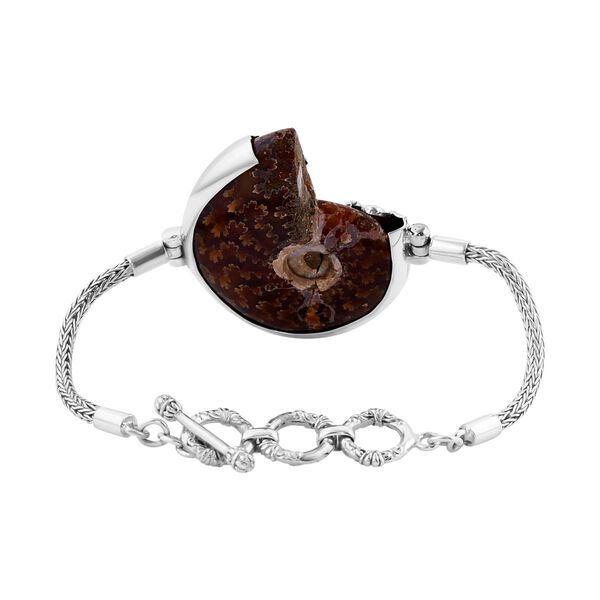 Royal Bali Kollektion- Ammonit und Rhodolith Granat Armband 19 cm- 20,61 ct. image number 3
