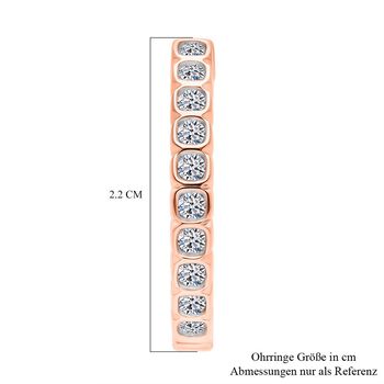 LUXURIANT 0,50 ct. SI Labor Diamant Ohrringe, 925 Silber 750 Ros&eacute;gold Vermeil