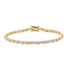 LUXURIANT DIAMOND -  Lab Grown Diamant VS-EF Armband ca. 18.5 cm 925 Silber vergoldet ca. 2.50 ct