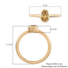 Gelber Saphir Solitär-Ring, 925 Silber vergoldet, 0,61 ct. image number 6