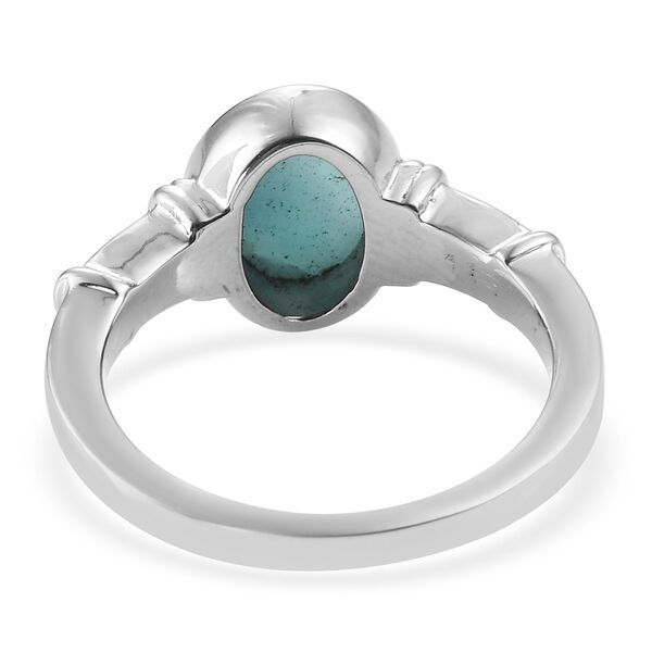 Larimar Solitär Ring Edelstahl image number 5
