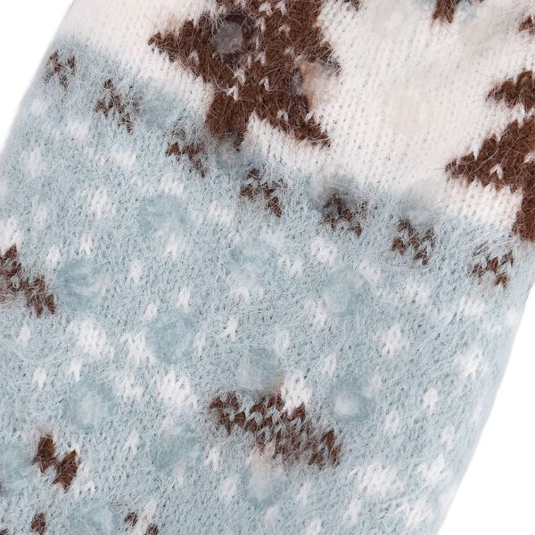 Kuschelige Sherpa Socken, Weihnachtsbaum-Muster, Blau image number 2