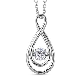 EF Moissanit Anhänger mit 45cm Kette - 0,45 ct.