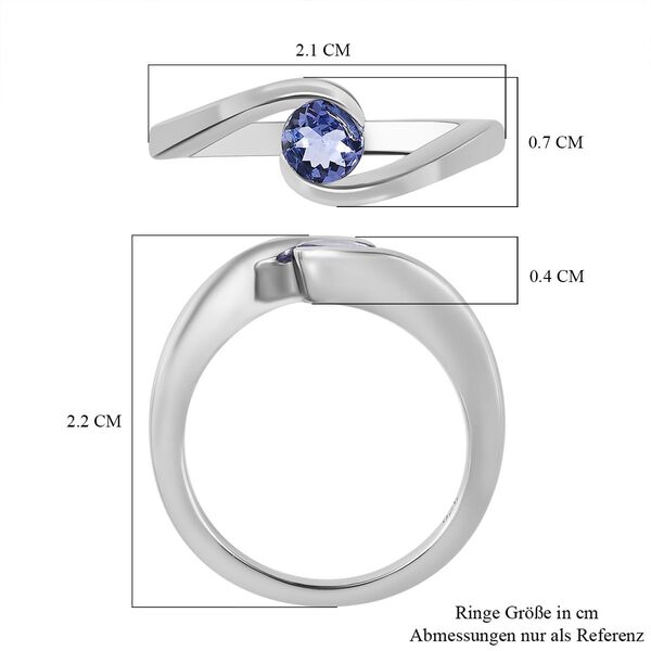 Tansanit Solit&auml;r Bypass Ring - 0,64 ct. image number 7