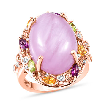 EverTrue Kunzit, Citrin, Rhodolith Granat, Peridot und Zirkon Ring - 16,30 ct.