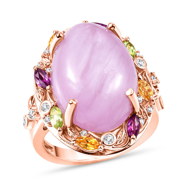 EverTrue Kunzit, Citrin, Rhodolith Granat, Peridot und Zirkon Ring - 16,30 ct. image number 3