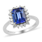 RHAPSODY Tansanit Ring mit Diamant-Halo image number 3