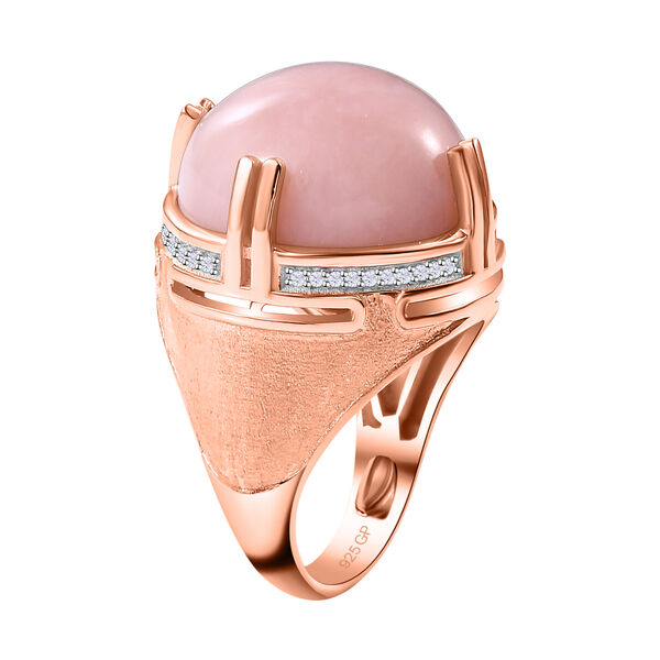 GP Royal Art D&eacute;co Collection- AA Peruanischer rosa Opal, Kanchanaburi blauer Saphir und Zirkon-Ring - 19,15 ct. image number 7