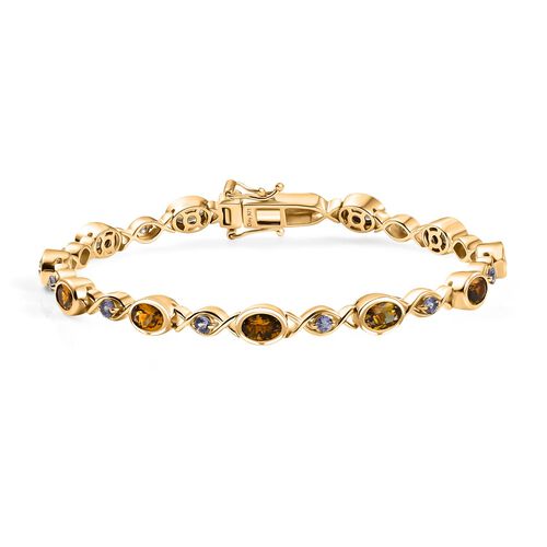 D'Joy Natürliches goldenes Tansanit und Tansanit Armband image number 0