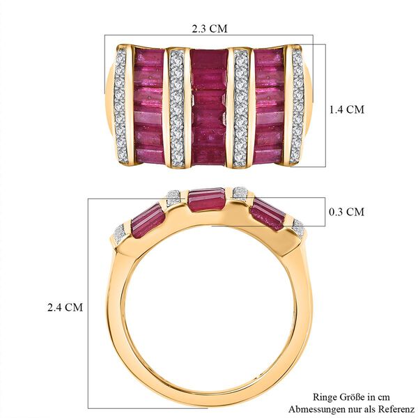 Afrikanischer Rubin und Zirkon-Ring - 3,37 ct. image number 7