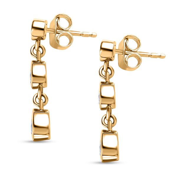 Moissanit Ohrringe, 925 Silber Gelbgold Vermeil, ca. 1.57 ct image number 3