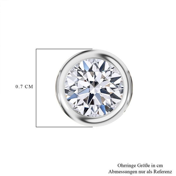 LUXURIANT 0,50 ct. SGL zertifizierte VS-EF Labor Diamant Ohrringe, 925 Silber rhodiniert image number 6
