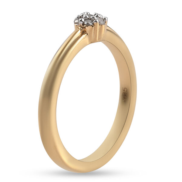 Diamant Ring 925 Silber 585 Vergoldet image number 5