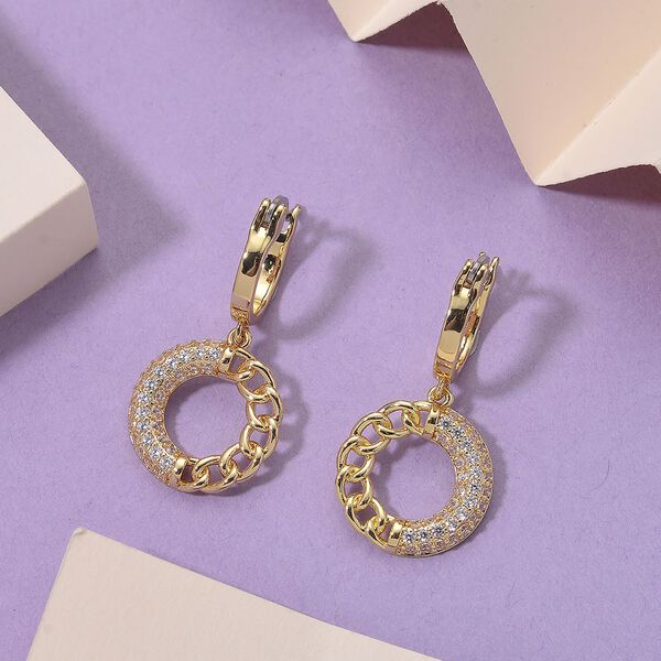 Weißer Zirkonia Ohrringe Nickelfreies Messing Standard 0.10 ct image number 1