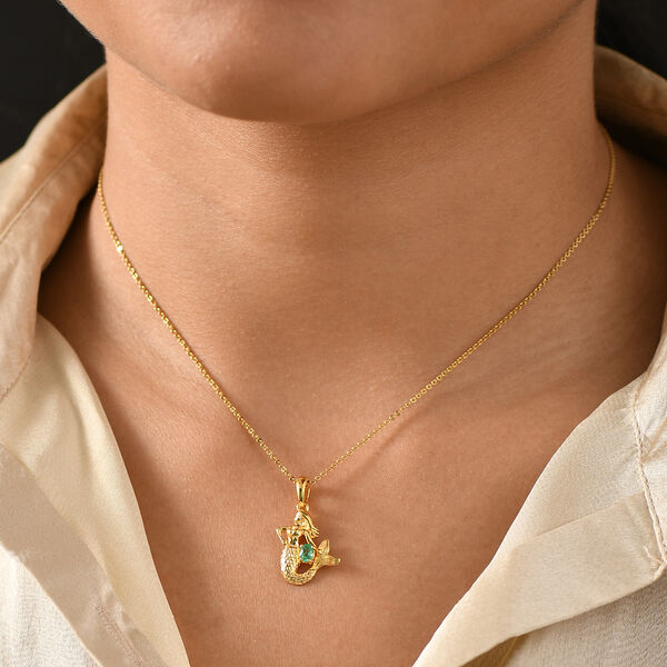 Gemfields Kagem Sambischer Smaragd Anhänger 925 Silber 750 Gelb Vergoldet ca. 0.20 ct image number 2