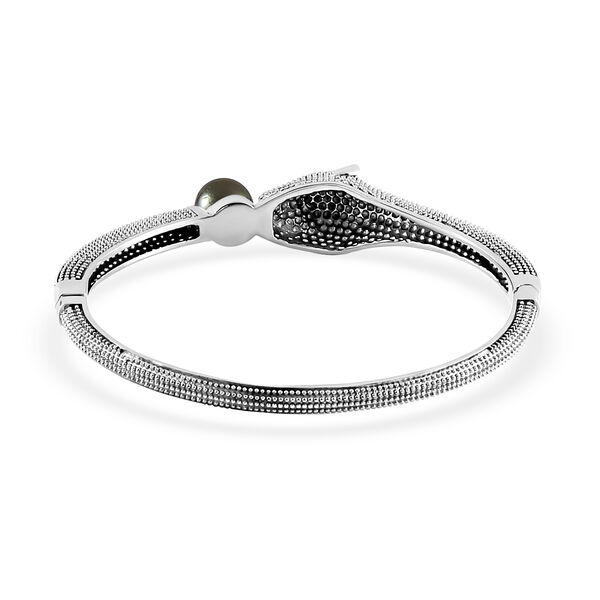 Tahiti-Farben Perle (10 mm), Schwarzer Spinell Armreif ca. 19 cm image number 5