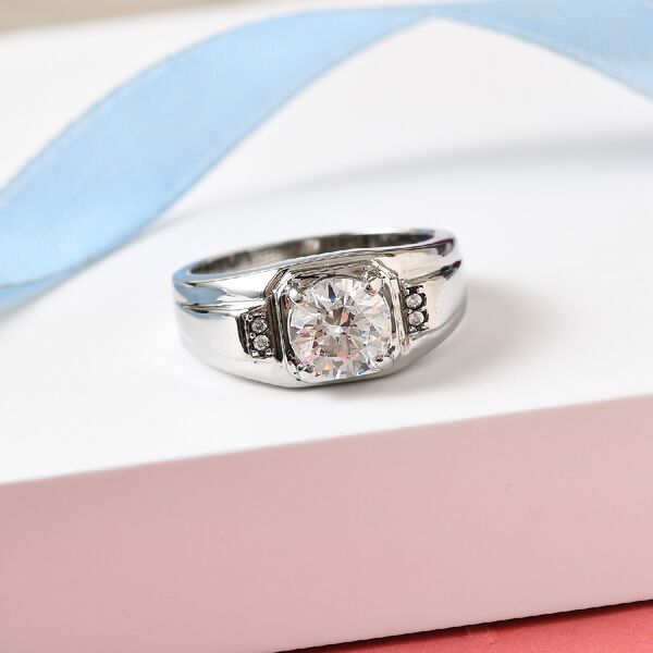 LUSTRO STELLA Hergestellt mit ZIRKONIA Ring Edelstahl image number 2