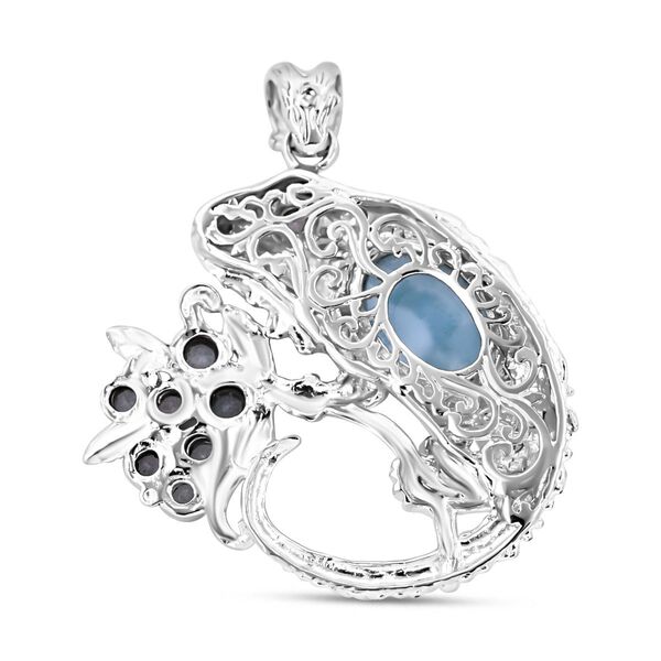 Royal Bali Kollektion - Larimar und blauer Topas-Anhänger - 8,70 ct. image number 5