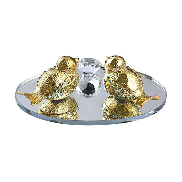 The 5th Season - Kristall-V&ouml;gel auf verspiegeltem St&auml;nder, Gold image number 6