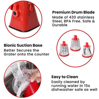 Obst- und Gem&uuml;seschneider, Rot